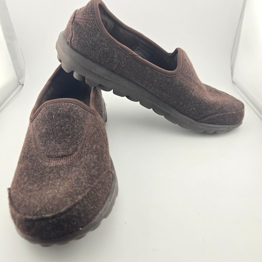 Skechers Go Walk Affix Slip‑On Sneakers | Women’s Size 6.5 | Brown | Casual shoe